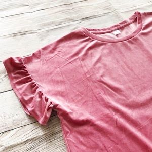 Old Navy | Velvet Sparkle Ruffle Sleeve Top